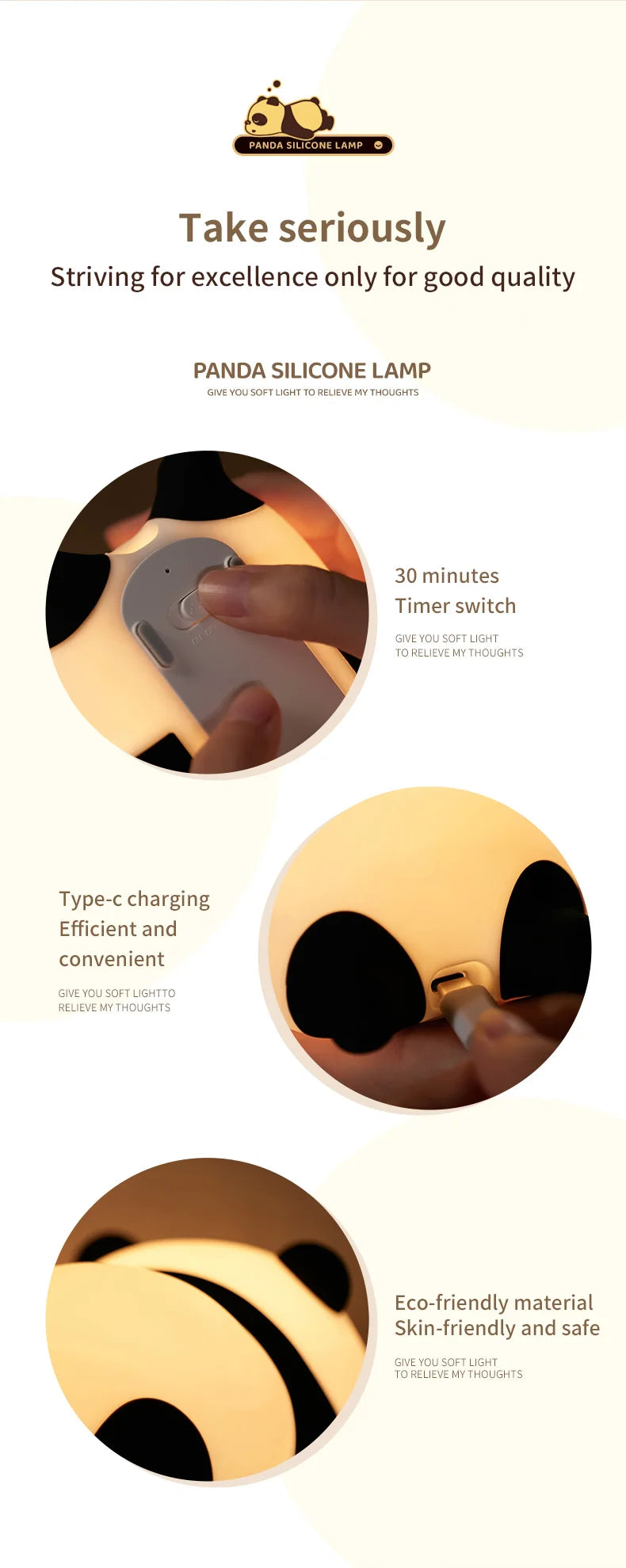 Snugda – Soft and Comforting Touch Panda Lamp