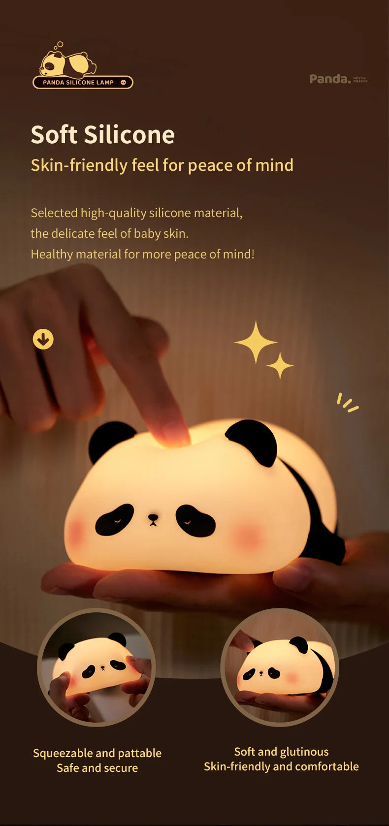 Snugda – Soft and Comforting Touch Panda Lamp