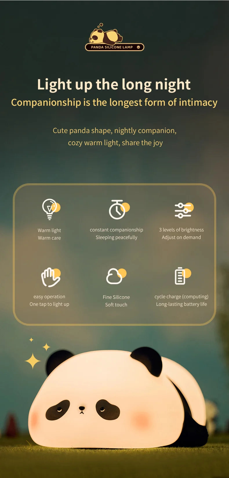 Snugda – Soft and Comforting Touch Panda Lamp